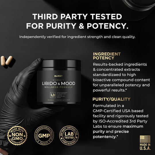 1,450mg Libido Booster for Women w. 30x Strength Red Maca Root, KSM66 Ashwagandha, Horny Goat Weed & Damiana